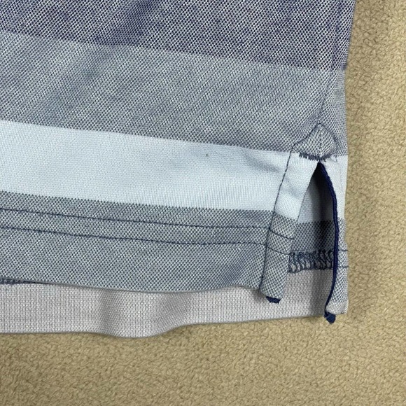 Travis Mathew Mens M Polo Golf Shirt Multicolor Striped Slim Fit Lightweight - Picture 5 of 12
